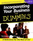 Image for Incorporating your business for dummies