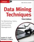 Image for Data mining techniques: for marketing, sales, and customer relationship management