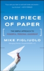 Image for One Piece of Paper: The Simple Approach to Powerful, Personal Leadership