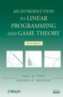 Image for An introduction to linear programming and game theory.