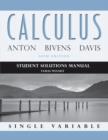Image for Student Solutions Manual to Accompany Calculus Late Transcendentals Single Variable