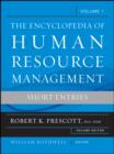 Image for The Encyclopedia of Human Resource Management. Volume 1 Key Topics and Issues