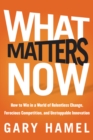 Image for What matters now: how to win in a world of relentless change, ferocious competition, and unstoppable innovation