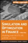 Image for Simulation and Optimization in Finance + Website