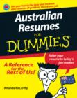 Image for Australian resumes for dummies