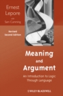 Image for Meaning and Argument : An Introduction to Logic Through Language