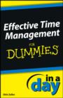 Image for Effective Time Management In a Day For Dummies