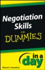 Image for Negotiating Skills In a Day For Dummies.