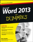 Image for Word 2013 for Dummies¬