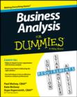 Image for Business analysis for dummies