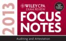Image for Wiley CPA exam review 2013 focus notes.: (Auditing and attestation.)
