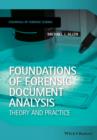 Image for Foundations of forensic document analysis  : theory and practice