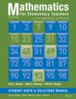 Image for Mathematics for Elementary Teachers, Student Hints and Solutions Manual