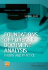 Image for Foundations of forensic document analysis: theory and practice