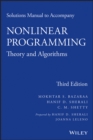 Image for Solutions Manual to accompany Nonlinear Programming : Theory and Algorithms