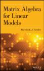 Image for Matrix Algebra for Linear Models