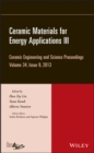 Image for Ceramic Materials for Energy Applications III - Ceramic Engineering and Science Proceedings Volume 34 Issue 9