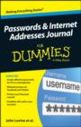 Image for Passwords and Internet Addresses Journal For Dummies