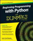 Image for Beginning programming with Python for dummies