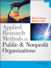 Image for Applied research methods in public and nonprofit organization