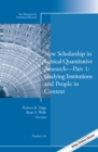 Image for New scholarship in critical quantitative research.: (Studying institutions and people in context) : 158