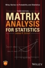 Image for Matrix analysis for statistics