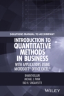 Image for Solutions Manual to Accompany Introduction to Quantitative Methods in Business: with Applications Using Microsoft Office Excel