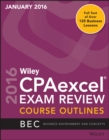 Image for Wiley CPAexcel Exam Review January 2016 Course Outline: Business Environment and Concepts.