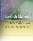 Image for Research Methods for the Behavioral and Social Sciences