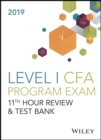 Image for Wiley 11th Hour Guide + Test Bank for 2019 Level I CFA Exam