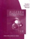 Image for Student Solutions Manual for Aufmann/Lockwood&#39;s Algebra: Beginning and  Intermediate, 3rd
