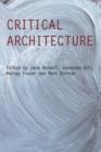 Image for Critical architecture : v. 1