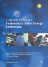 Image for Sixteenth European Photovoltaic Solar Energy Conference: Proceedings of the International Conference Held in Glasgow 1-5 May 2000
