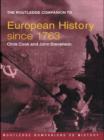 Image for The Routledge companion to European history since 1763