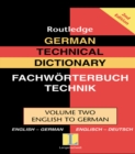 Image for German technical dictionary.