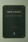 Image for Critica musica: essays in honour of Paul Brainard