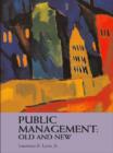 Image for Public management: old and new