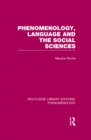 Image for Phenomenology, language and the social sciences