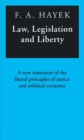 Image for Law, legislation and liberty: a new statement of the liberal principles of justice and political economy