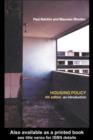 Image for Housing policy: an introduction