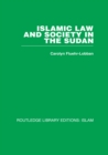 Image for Islamic law and society in the Sudan : v. 13
