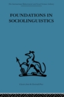 Image for Foundations in sociolinguistics: an ethnographic approach