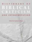 Image for Dictionary of Biblical Criticism and Interpretation