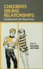 Image for Children&#39;s sibling relationships: developmental and clinical issues
