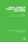 Image for Small firms in urban and rural locations