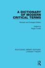 Image for A dictionary of modern critical terms