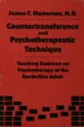 Image for Countertransference and psychotherapeutic technique: teaching seminars on psychotherapy of the borderline adult