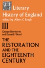 Image for The Literary History of England: Vol 3: The Restoration and Eighteenth Century (1660-1789)