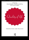 Image for Quality of life: perspectives and policies