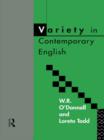 Image for Variety in contemporary English